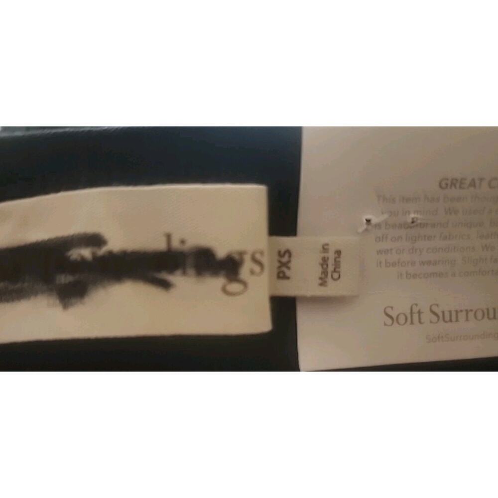 Soft Surroundings Pants Size 2/4 Black Straight Pull On Stretch Denim NEW A106 - Picture 5 of 7